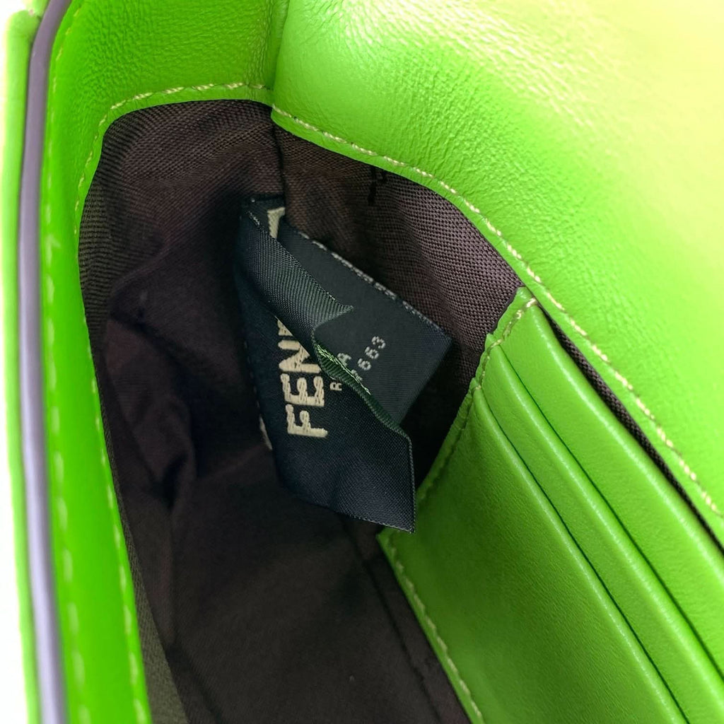 Fendi Baguette Mini Leather Crossbody Bag 19cm - Griserik