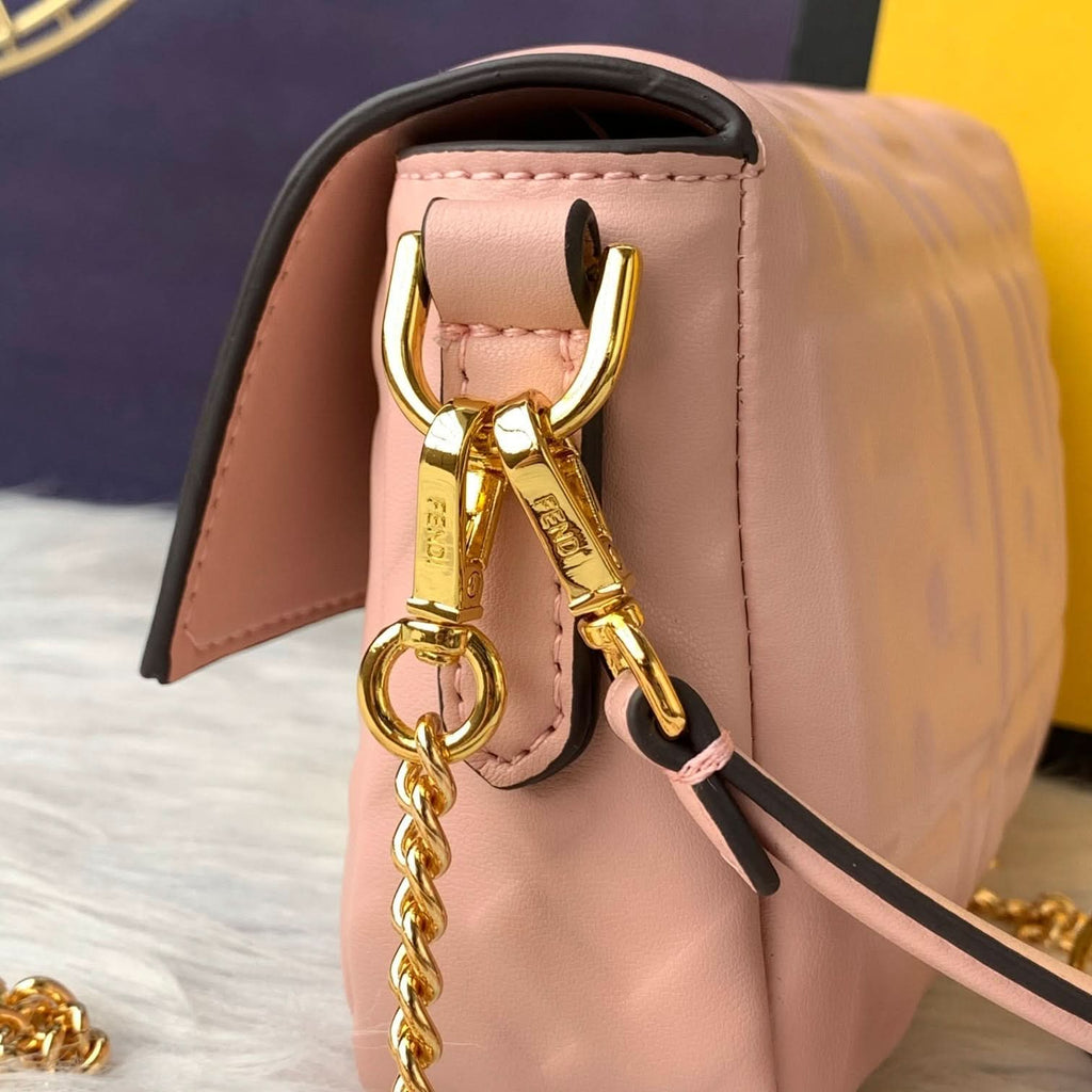 Fendi Baguette Mini Leather Crossbody Bag 19cm - Griserik