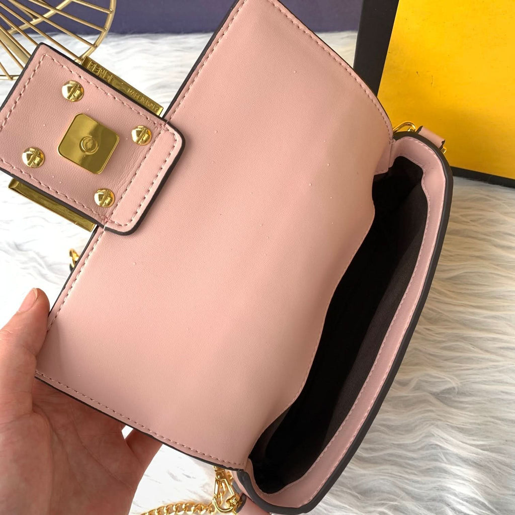 Fendi Baguette Mini Leather Crossbody Bag 19cm - Griserik