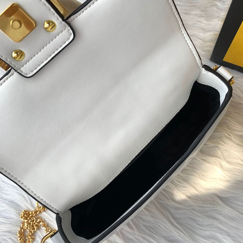 Fendi Baguette Mini Leather Crossbody Bag 19cm - Griserik