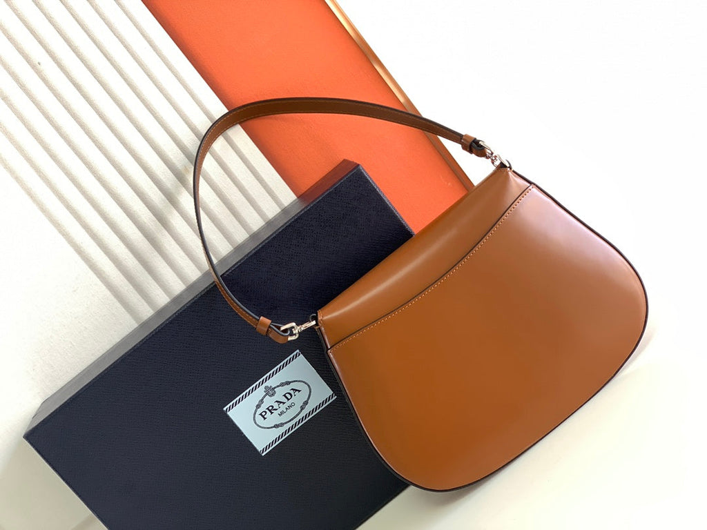 Prada Milano Flap Bag Brushed Leather 23cm - Griserik