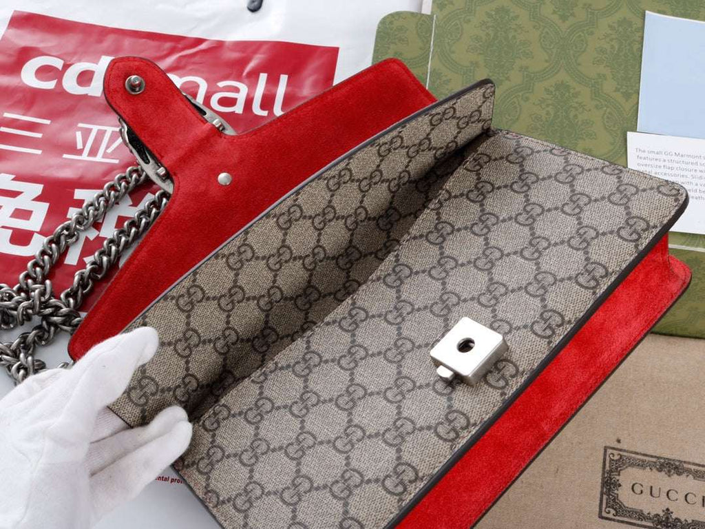 Gucci GG Dionysus Canvas Shoulder Bag - Griserik