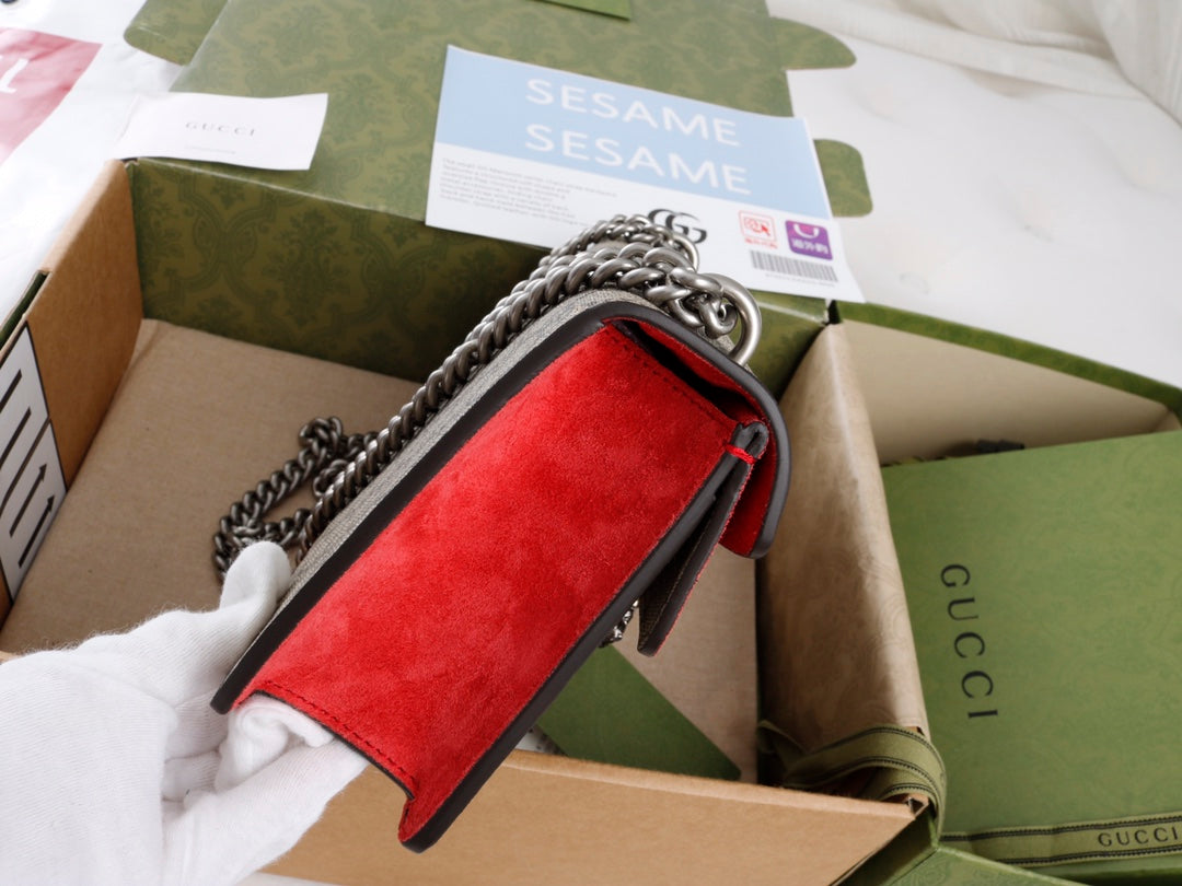 Gucci GG Dionysus Canvas Shoulder Bag - Griserik