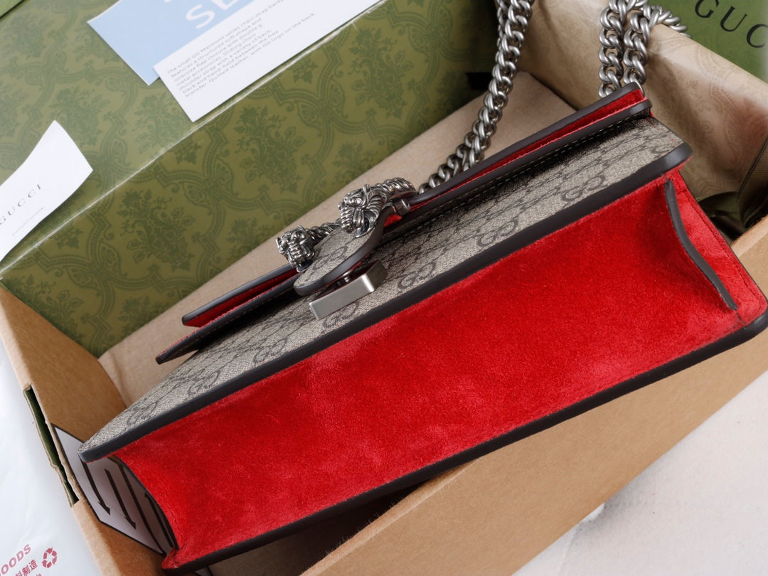 Gucci GG Dionysus Canvas Shoulder Bag - Griserik