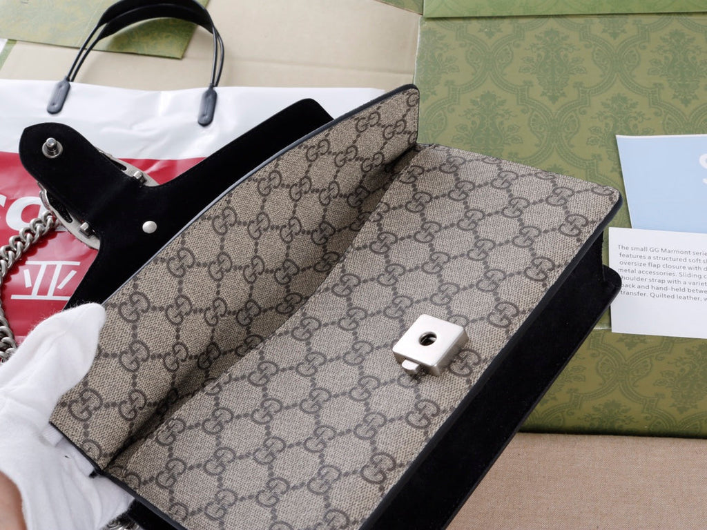 Gucci GG Dionysus Canvas Shoulder Bag - Griserik