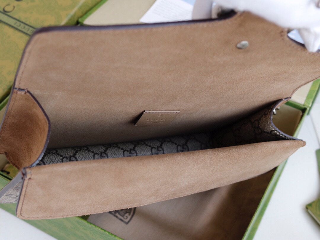 Gucci GG Dionysus Canvas Shoulder Bag - Griserik