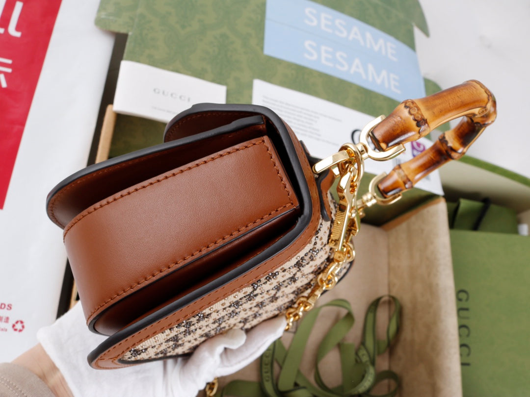 Gucci GG Bamboo 1947 mini Bag - Griserik