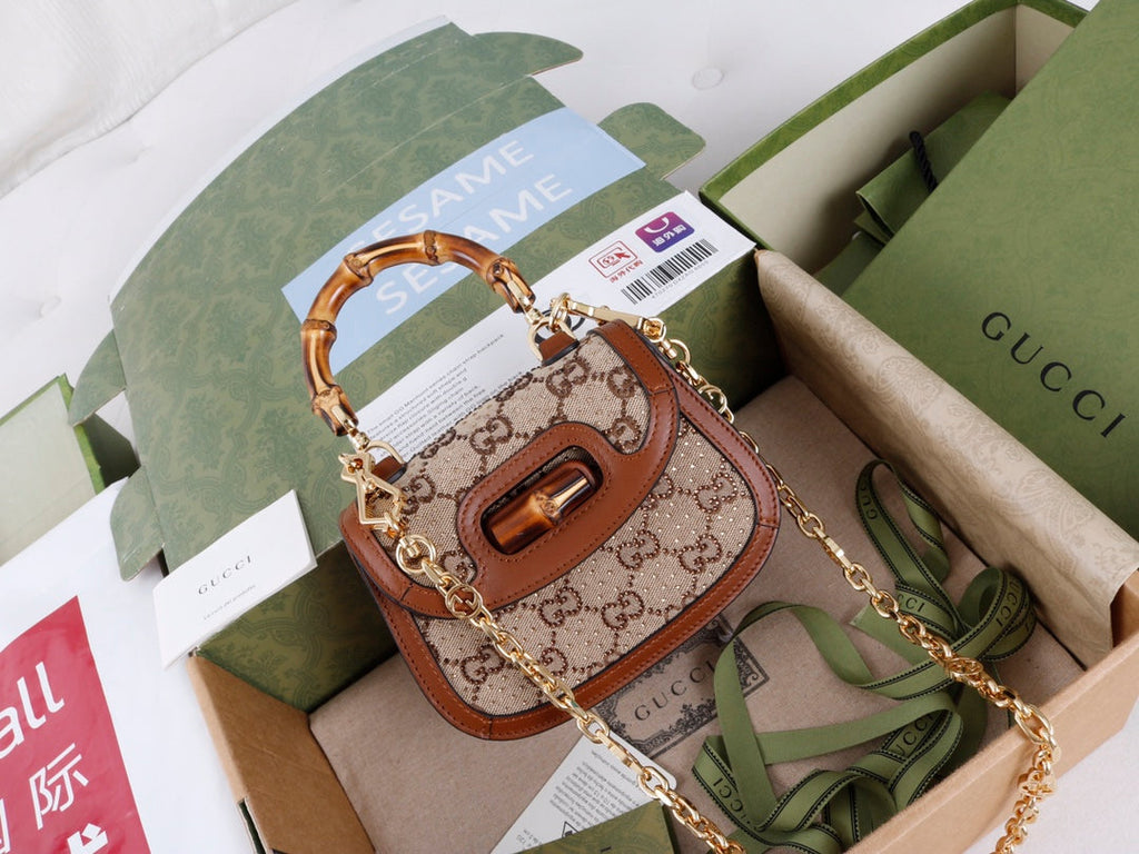 Gucci GG Bamboo 1947 mini Bag - Griserik