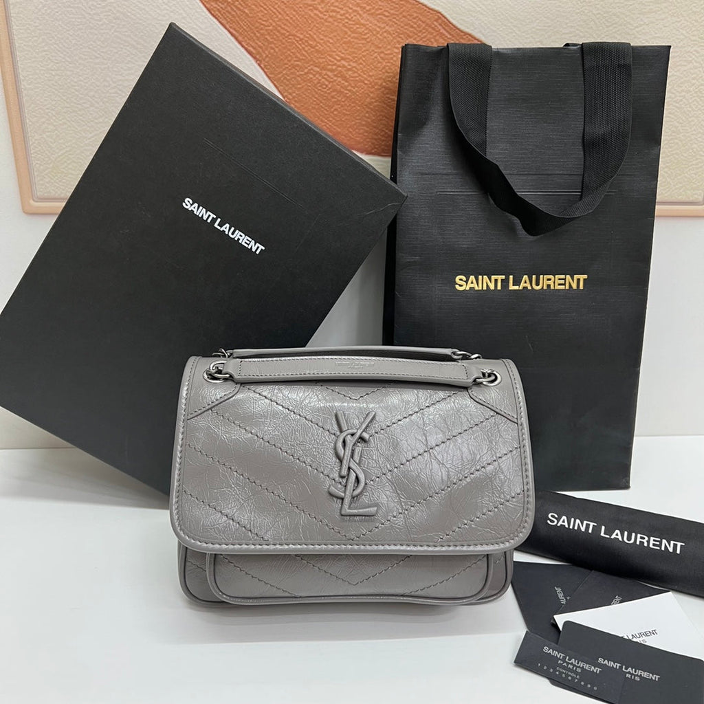 Ysl Saint Laurent Niki Bag Vintage Leather 21 - Griserik