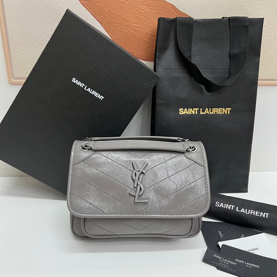 Ysl Saint Laurent Niki Bag Vintage Leather 21 - Griserik