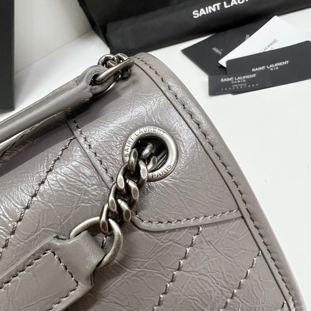 Ysl Saint Laurent Niki Bag Vintage Leather 21 - Griserik