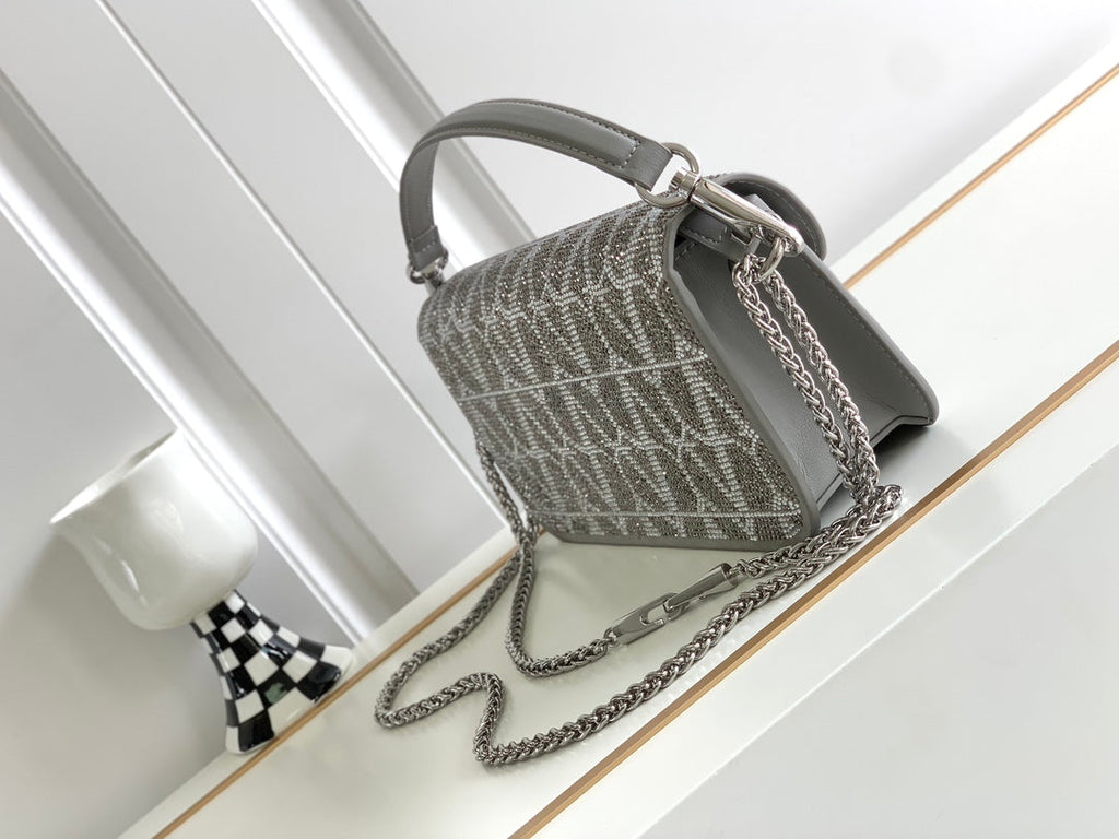 Valentino Garavani Small Locò Shoulder Bag - Griserik