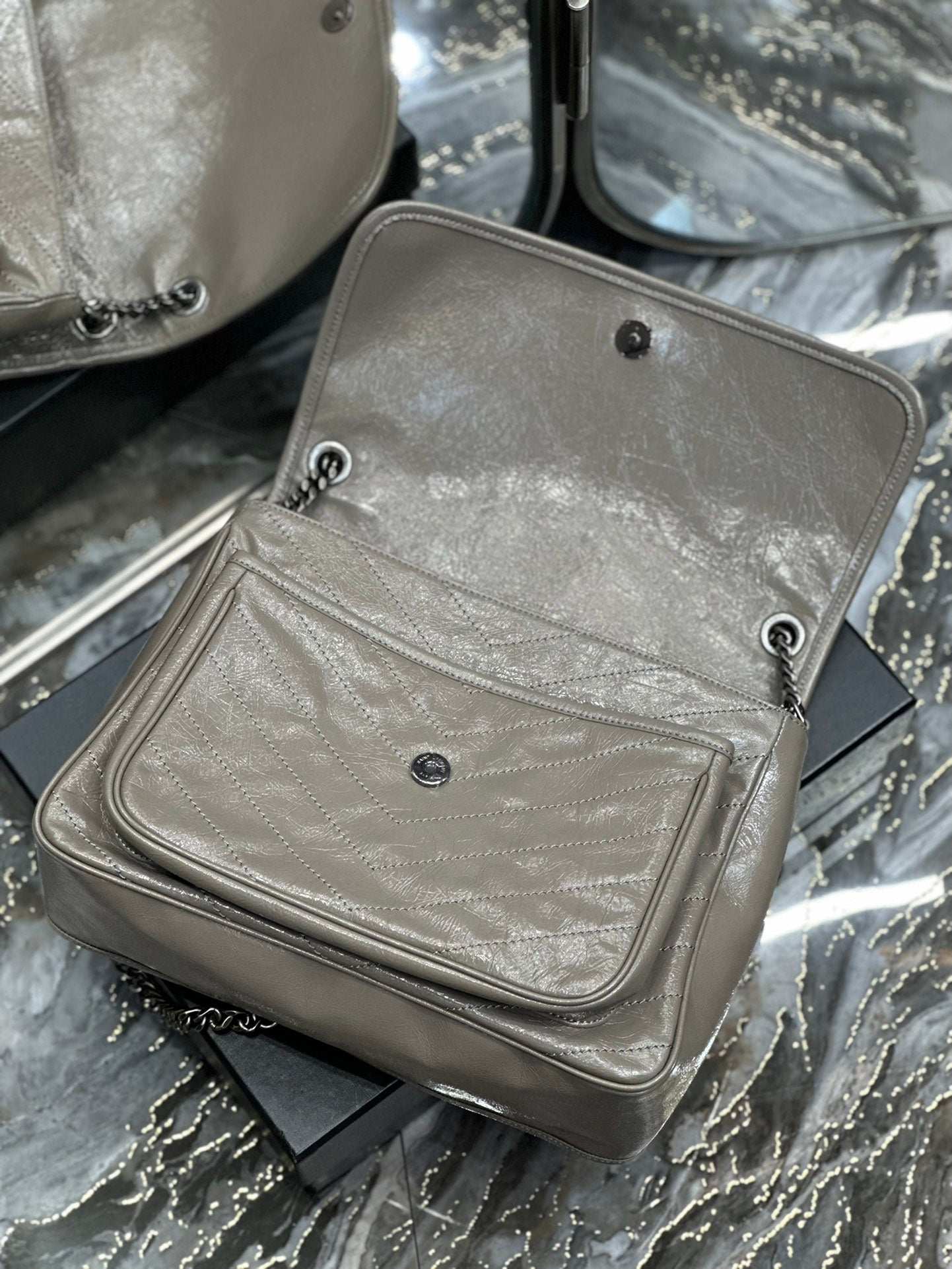 Ysl Saint Laurent Niki Bag Vintage Leather 32 - Griserik