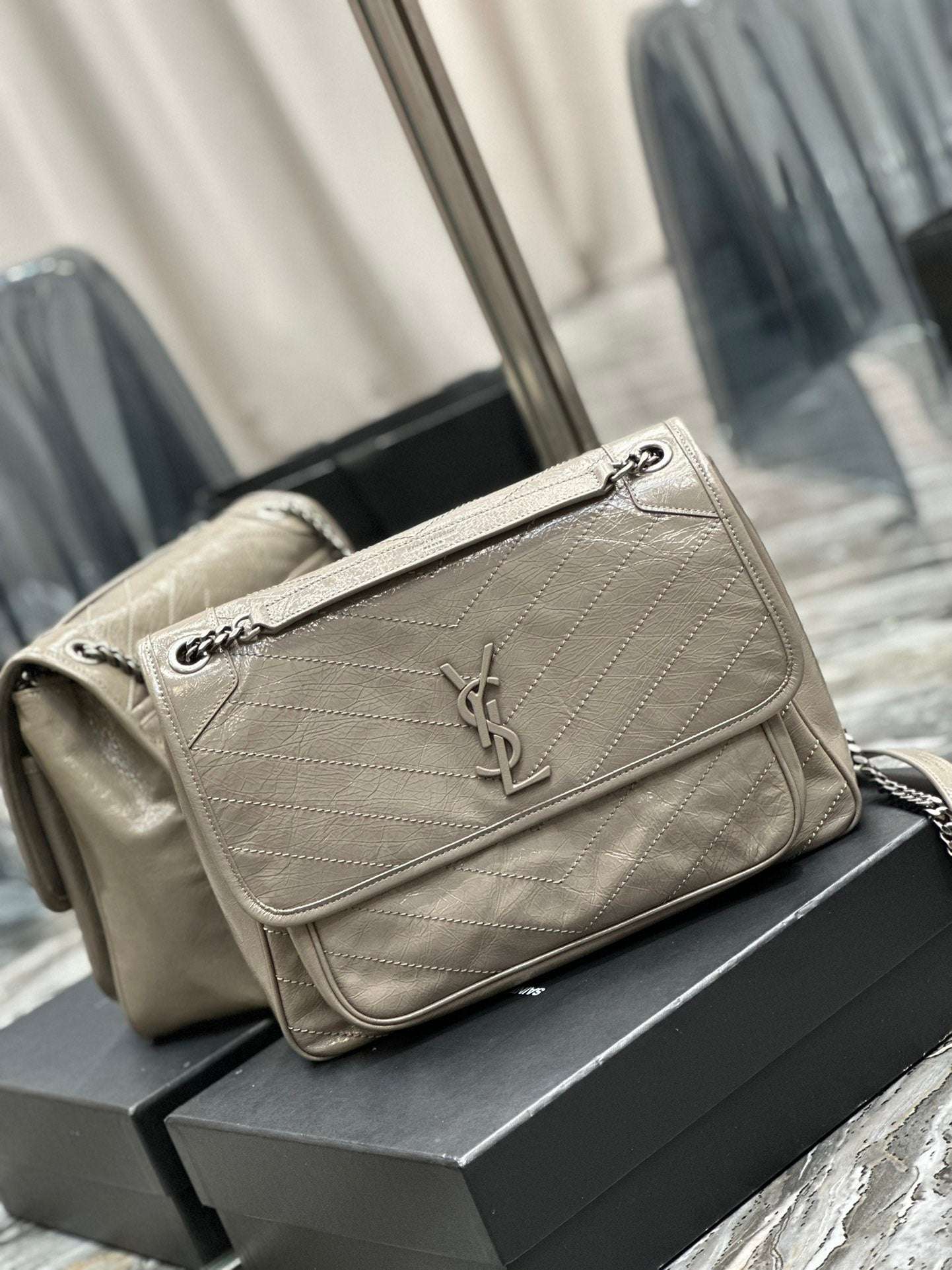 Ysl Saint Laurent Niki Bag Vintage Leather 32 - Griserik