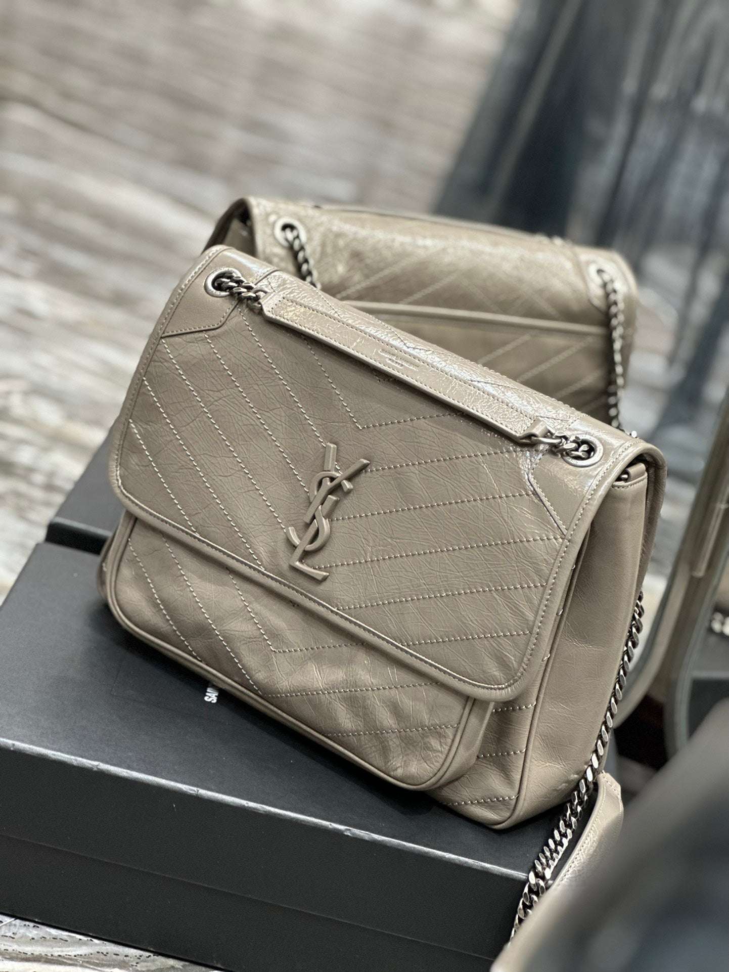 Ysl Saint Laurent Niki Bag Vintage Leather 32 - Griserik