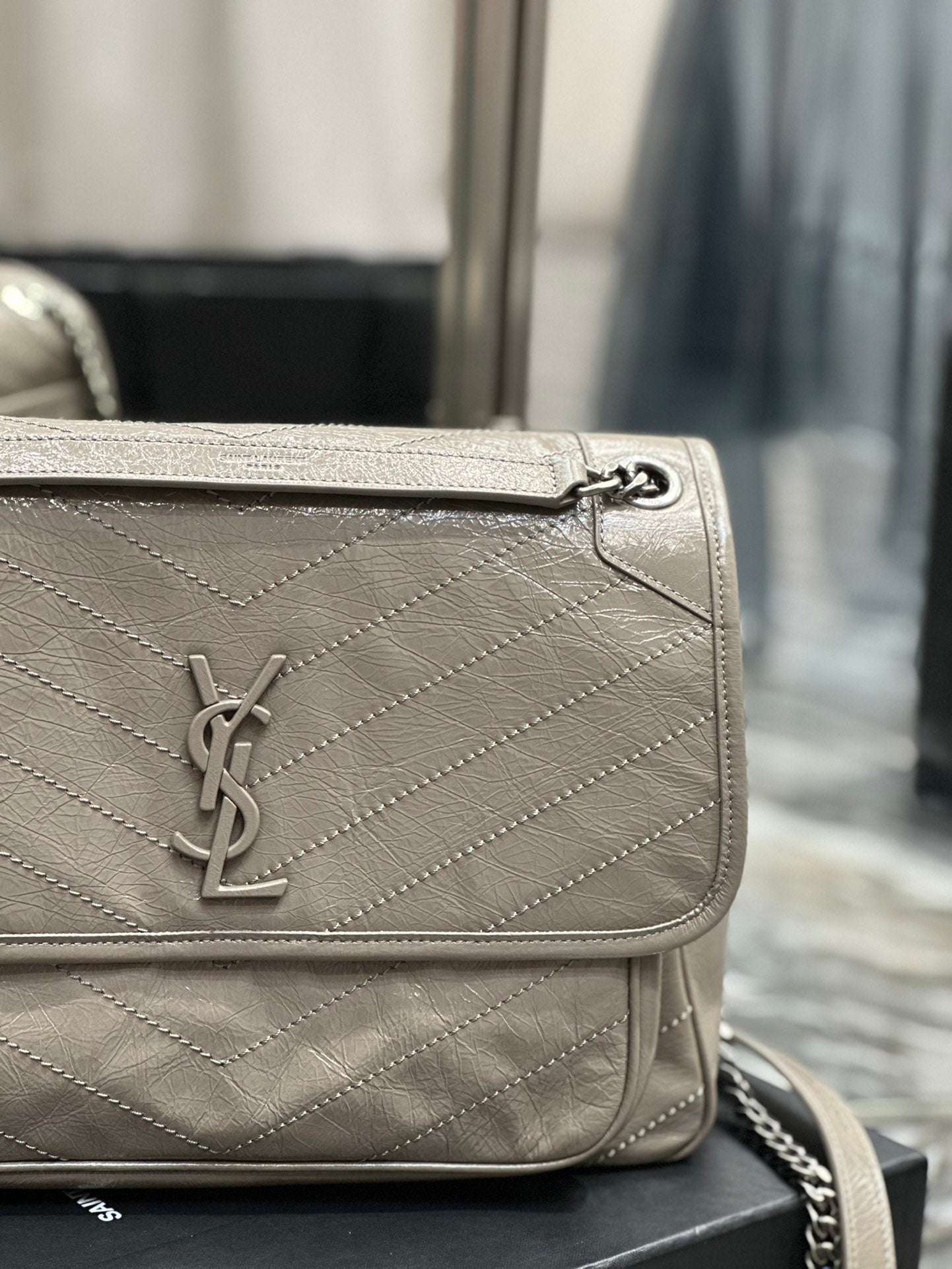 Ysl Saint Laurent Niki Bag Vintage Leather 32 - Griserik