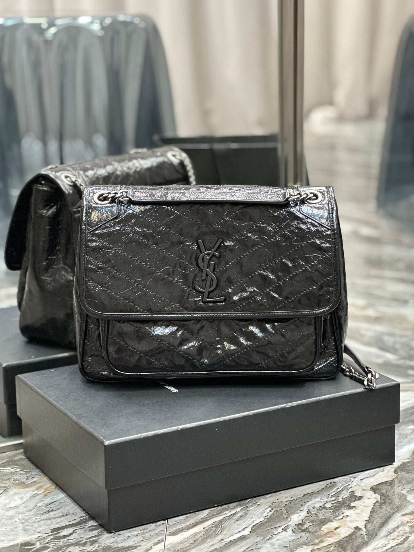 Ysl Saint Laurent Niki Bag Vintage Leather 32 - Griserik