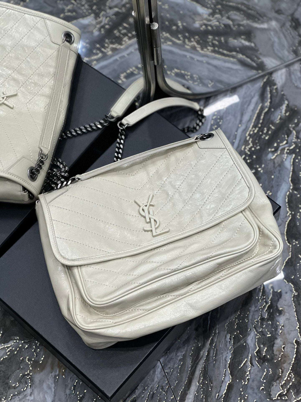 Ysl Saint Laurent Niki Bag Vintage Leather 32 - Griserik