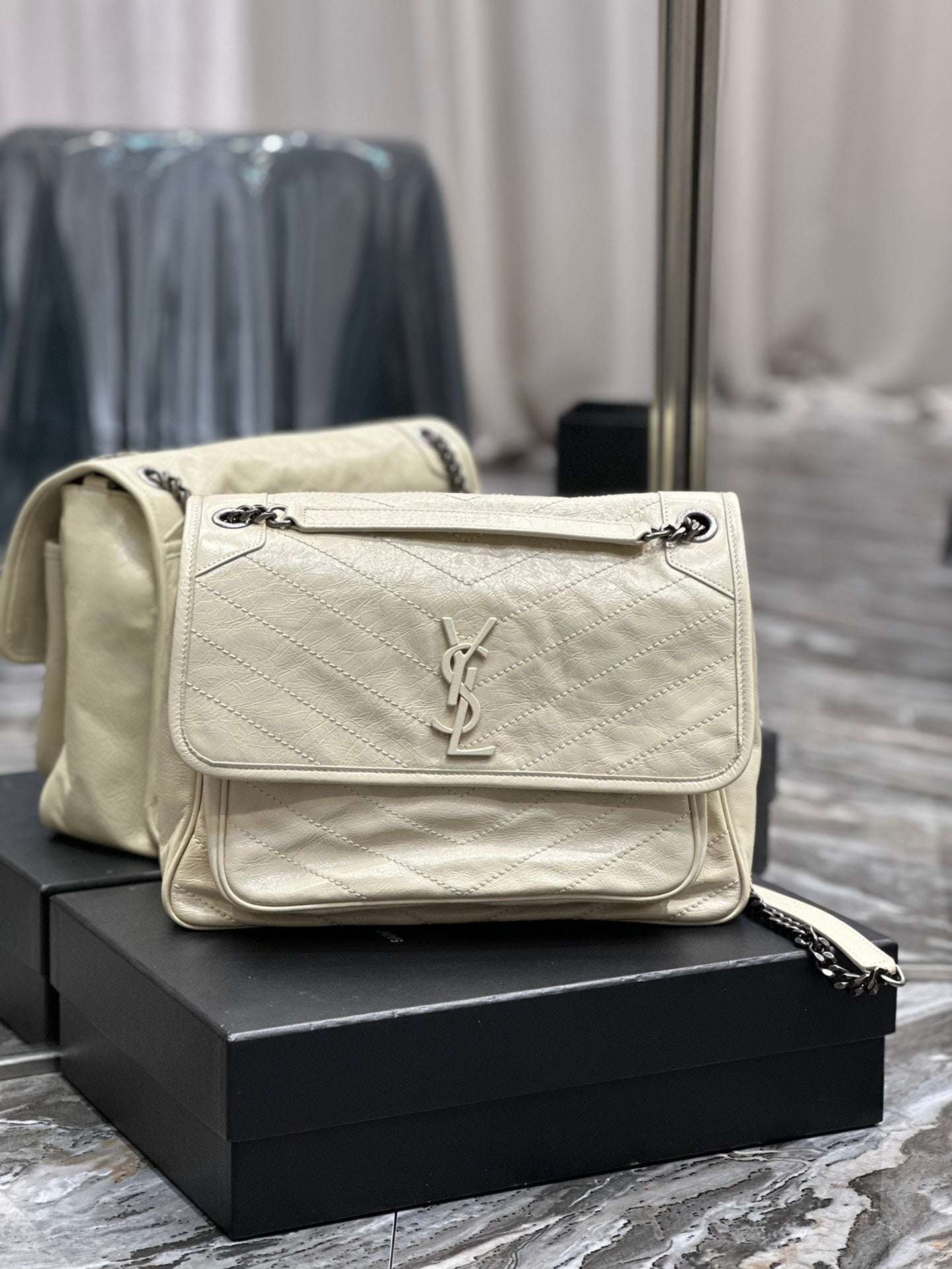 Ysl Saint Laurent Niki Bag Vintage Leather 32 - Griserik