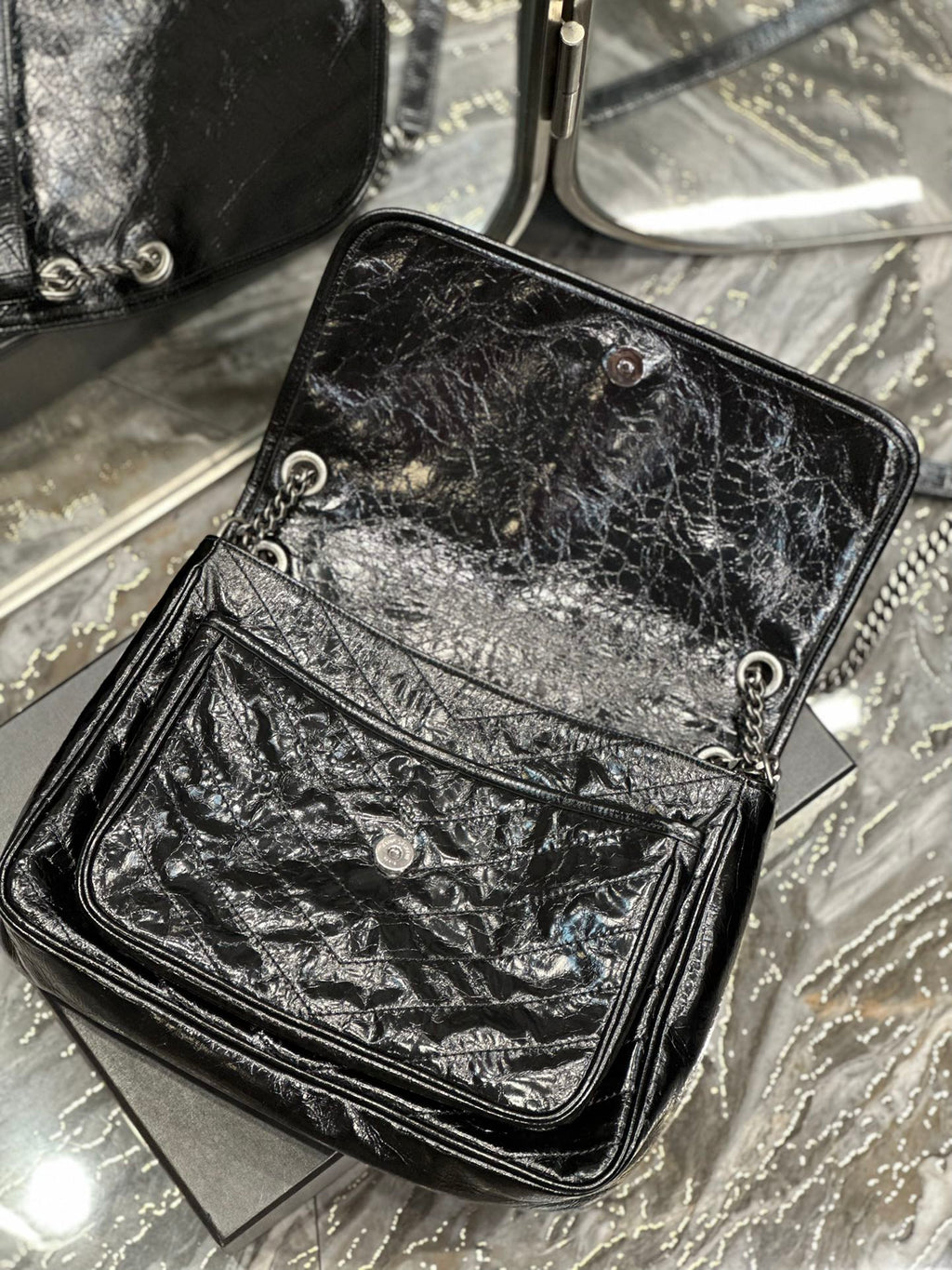 Ysl Saint Laurent Niki Bag Vintage Leather 32 - Griserik