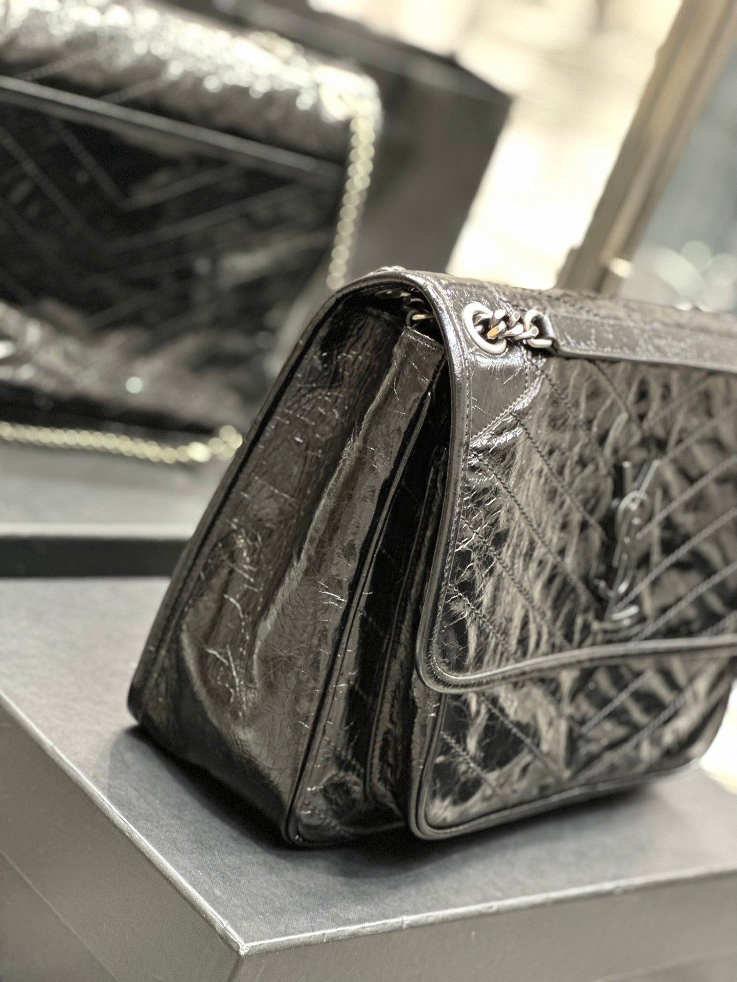 Ysl Saint Laurent Niki Bag Vintage Leather 32 - Griserik