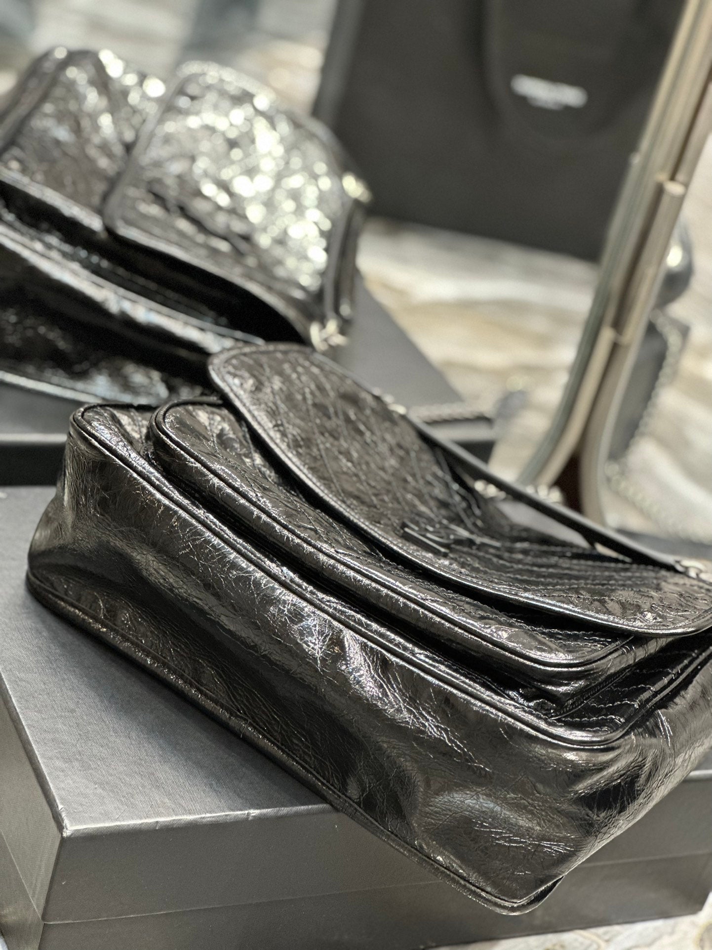 Ysl Saint Laurent Niki Bag Vintage Leather 32 - Griserik