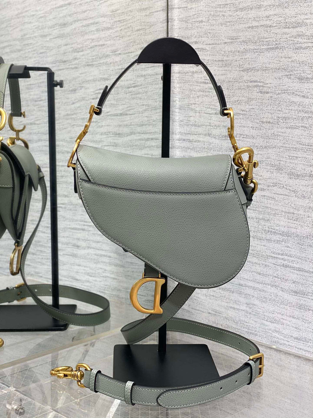 Dior Mini Saddle Bag - Griserik