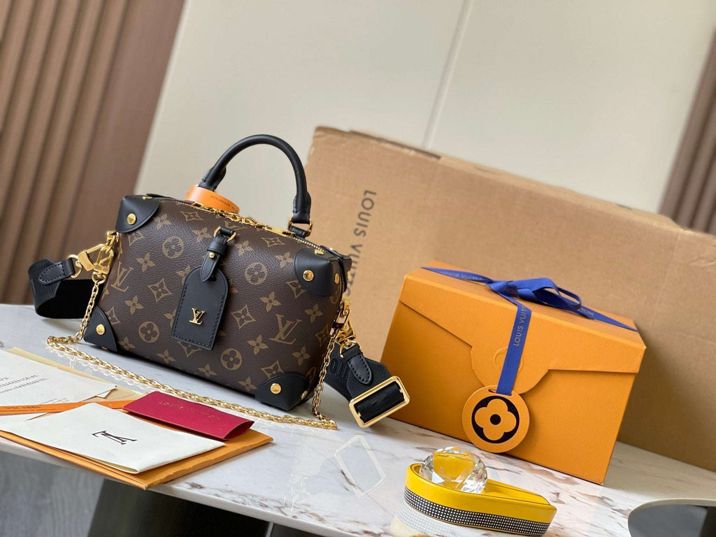Lv Louis Vuitton Petite Malle Soufflé in Monogram Canvas - Griserik