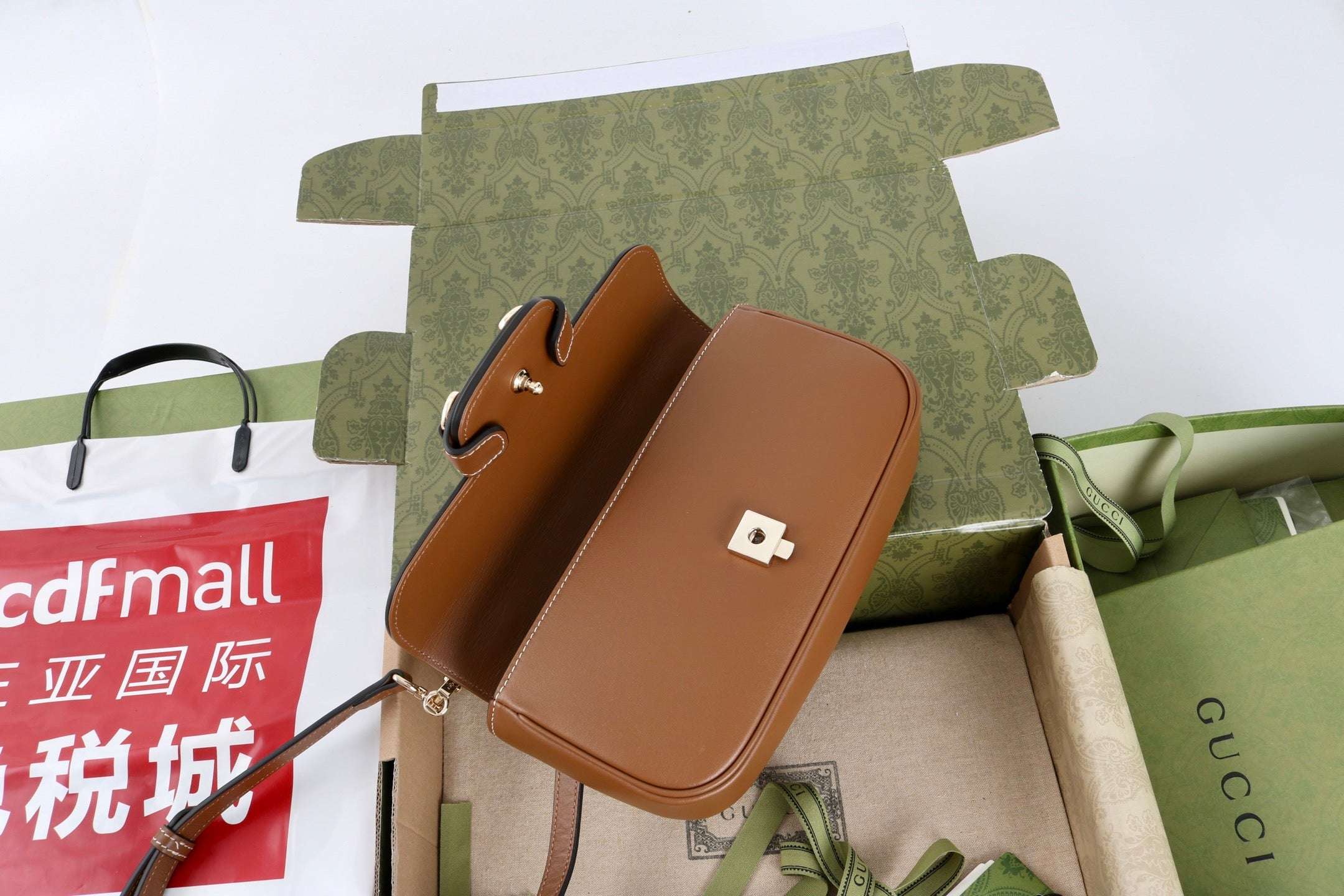 Gucci GG 1955 Horsebit Shoulder Bag Brown - Griserik