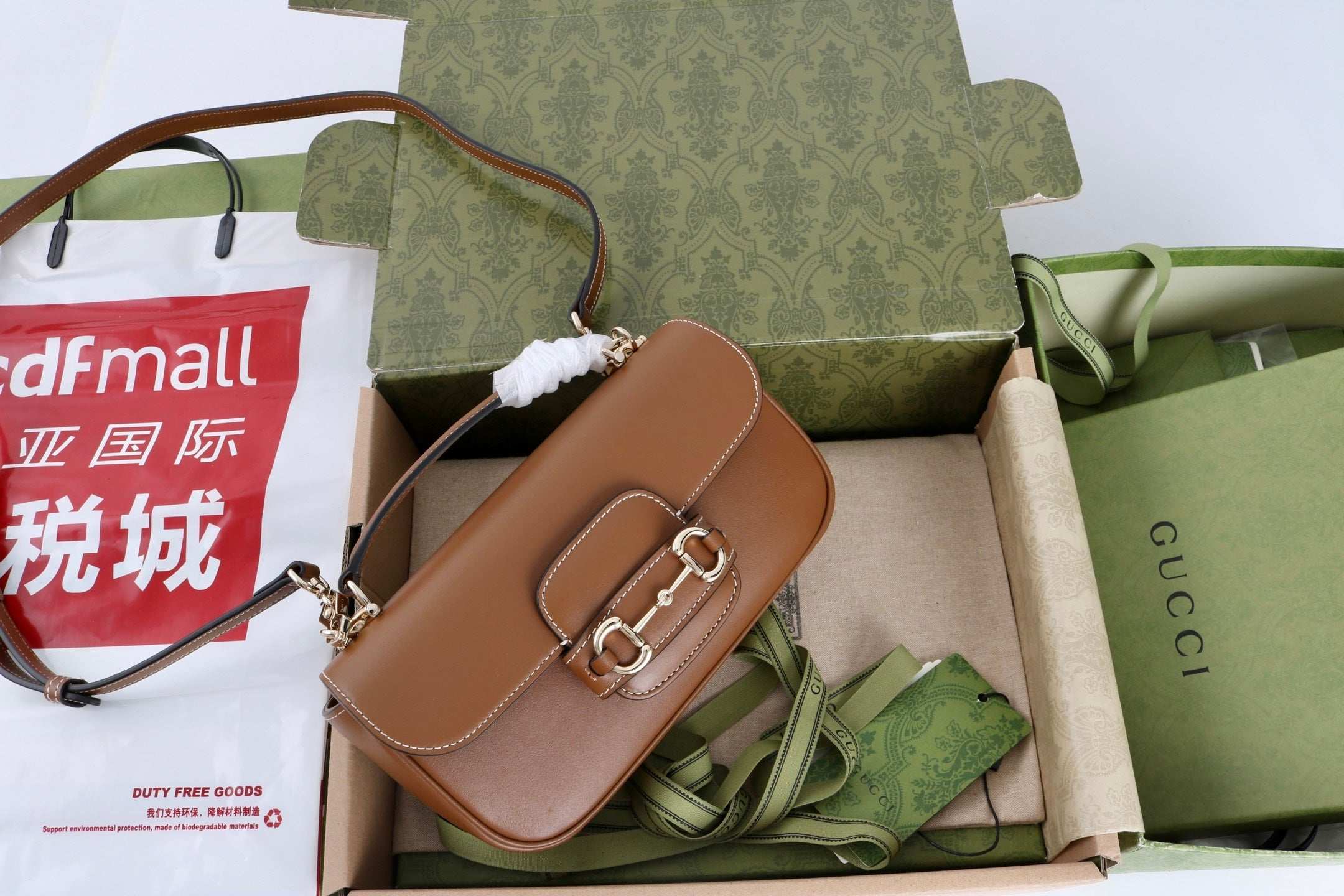 Gucci GG 1955 Horsebit Shoulder Bag Brown - Griserik