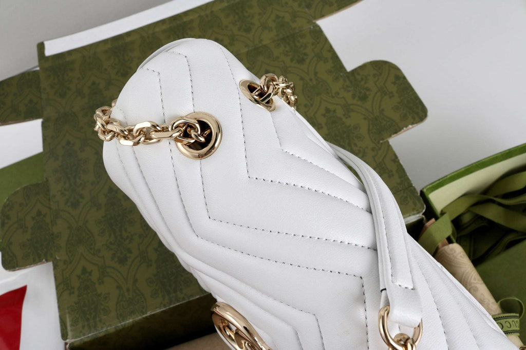 Gucci GG Marmont Shoulder Bag white - Griserik