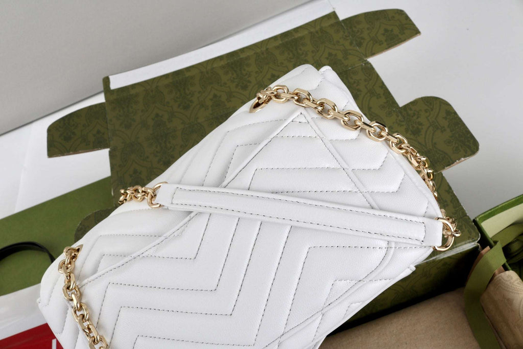 Gucci GG Marmont Shoulder Bag white - Griserik