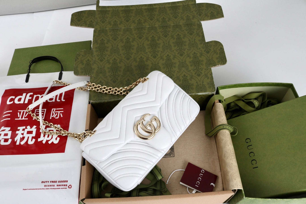 Gucci GG Marmont Shoulder Bag white - Griserik