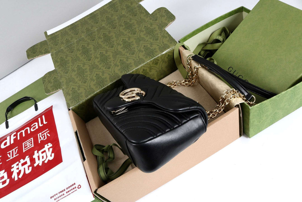 Gucci GG Marmont Shoulder Bag Black - Griserik