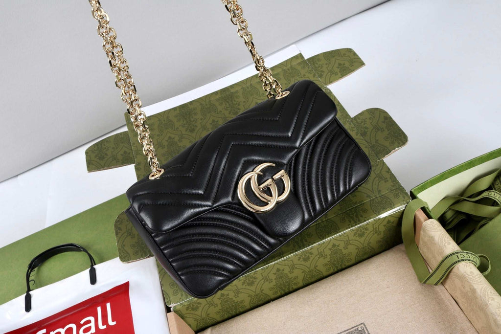 Gucci GG Marmont Shoulder Bag Black - Griserik