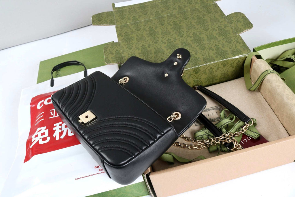 Gucci GG Marmont Shoulder Bag Black - Griserik
