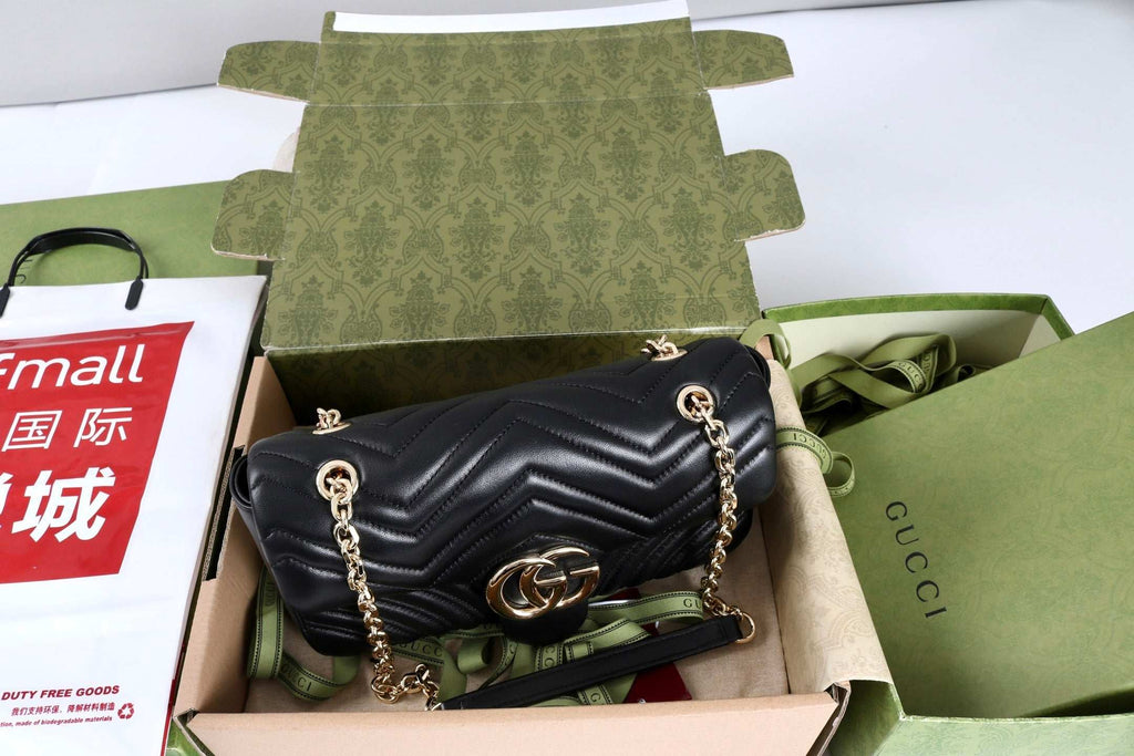 Gucci GG Marmont Shoulder Bag Black - Griserik
