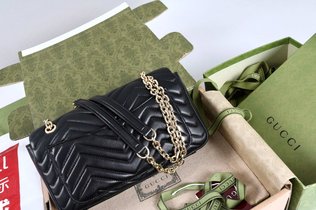 Gucci GG Marmont Shoulder Bag Black - Griserik