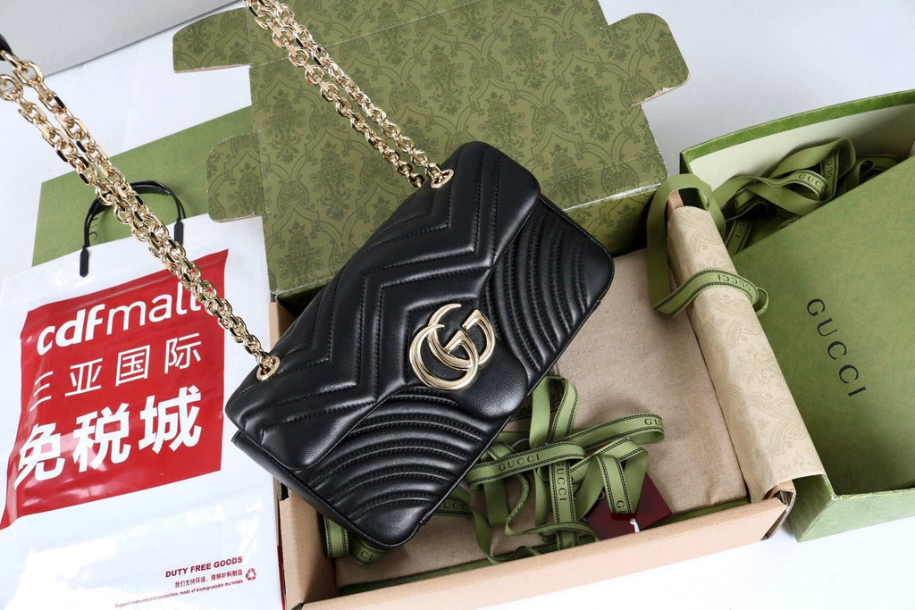 Gucci GG Marmont Shoulder Bag Black - Griserik