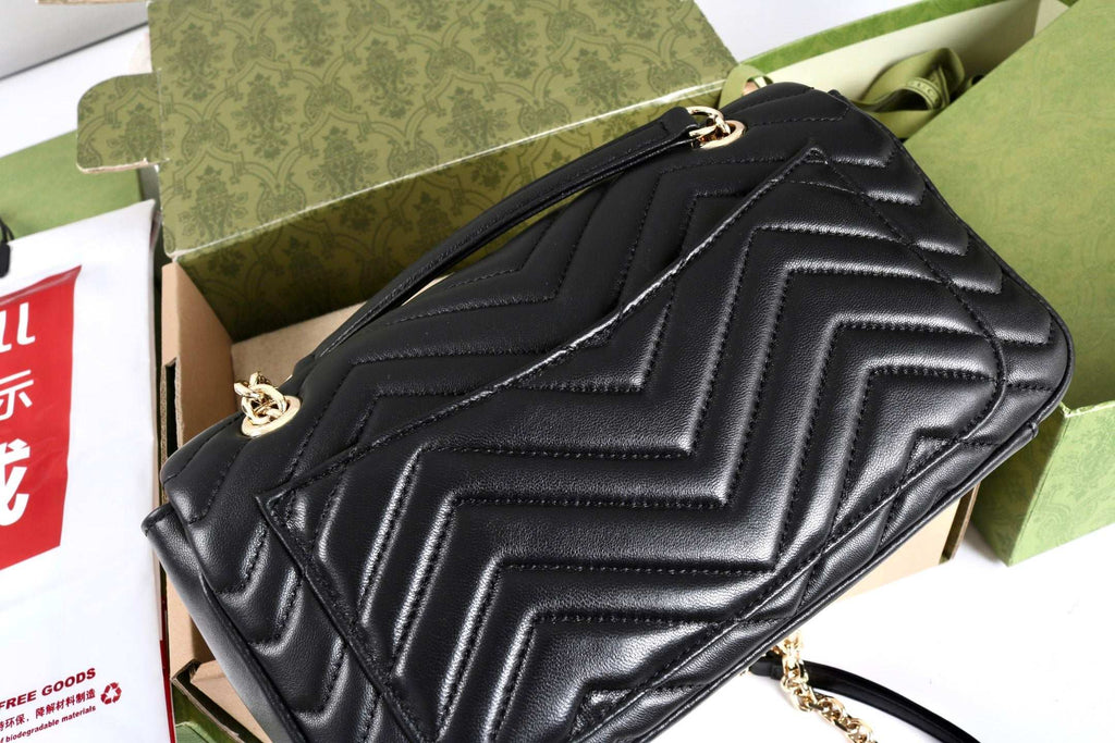 Gucci GG Marmont Shoulder Bag Black - Griserik