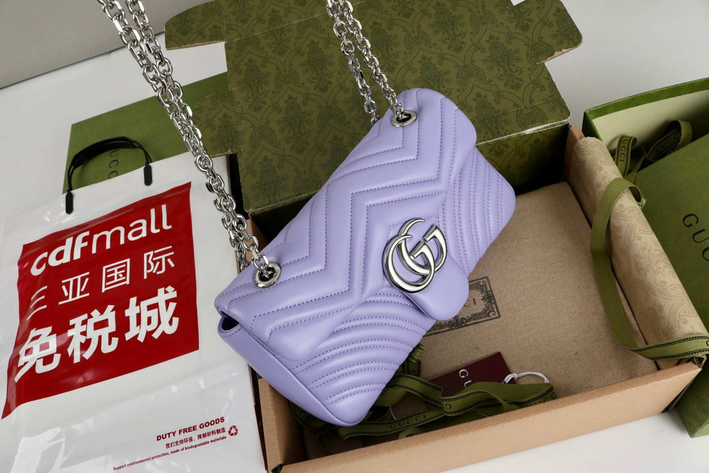 Gucci GG Marmont Shoulder Bag Purple - Griserik