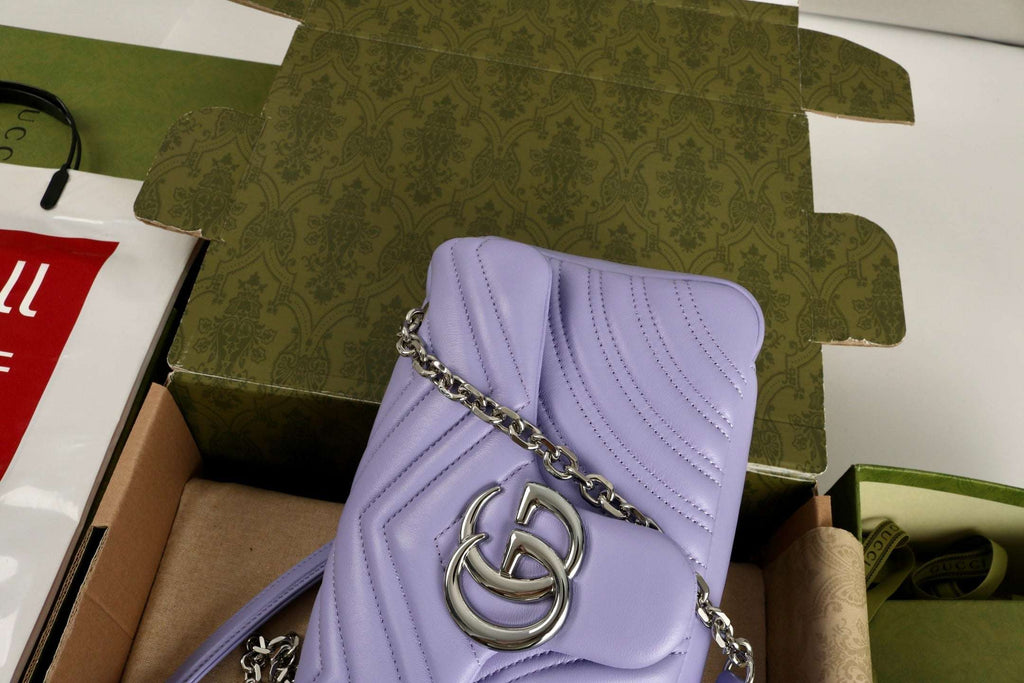 Gucci GG Marmont Shoulder Bag Purple - Griserik