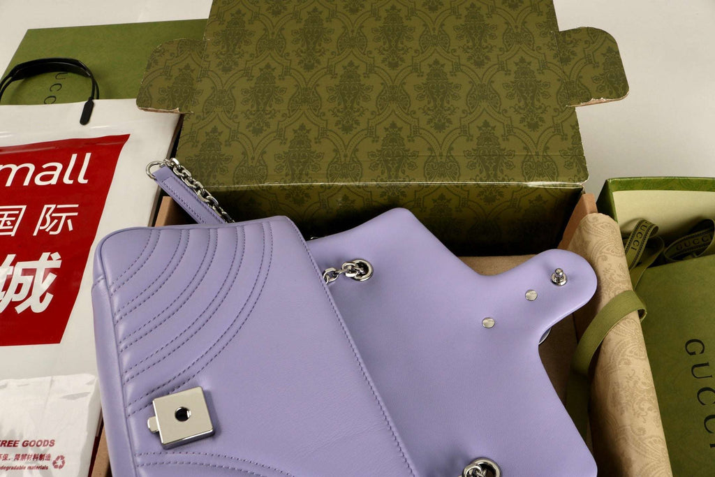 Gucci GG Marmont Shoulder Bag Purple - Griserik