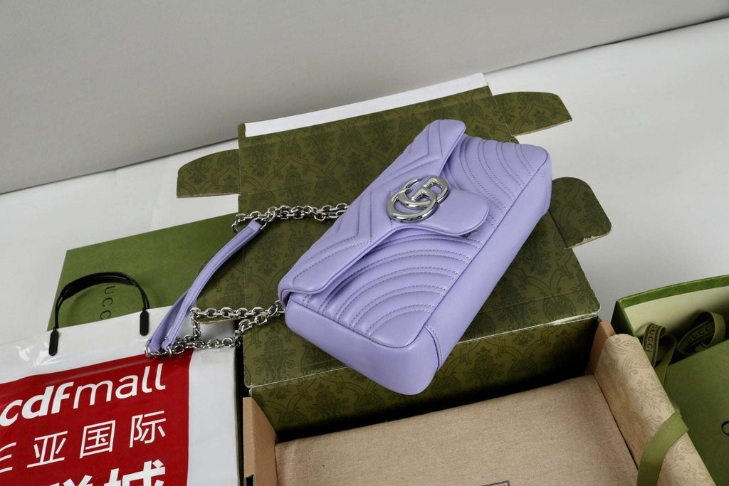 Gucci GG Marmont Shoulder Bag Purple - Griserik