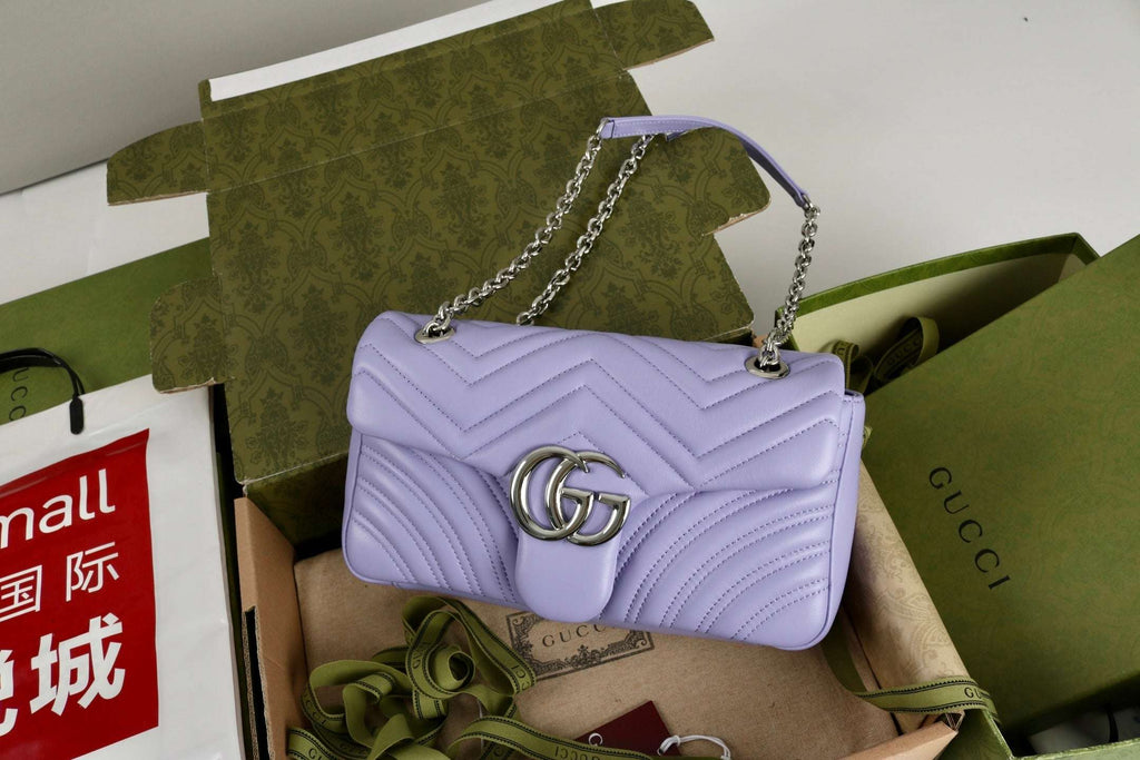 Gucci GG Marmont Shoulder Bag Purple - Griserik