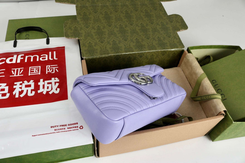 Gucci GG Marmont Shoulder Bag Purple - Griserik