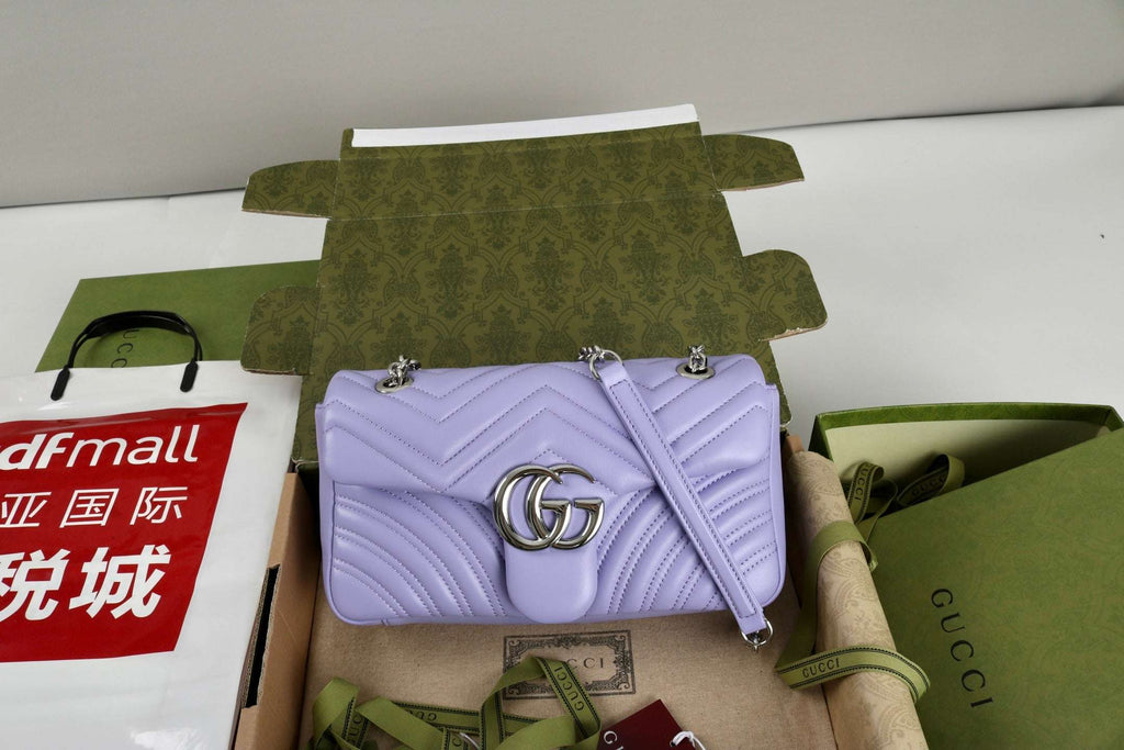 Gucci GG Marmont Shoulder Bag Purple - Griserik