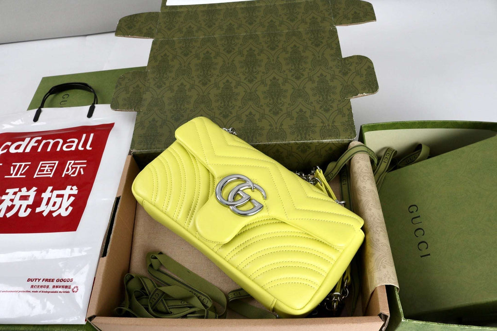 Gucci GG Marmont Shoulder Bag Yellow - Griserik