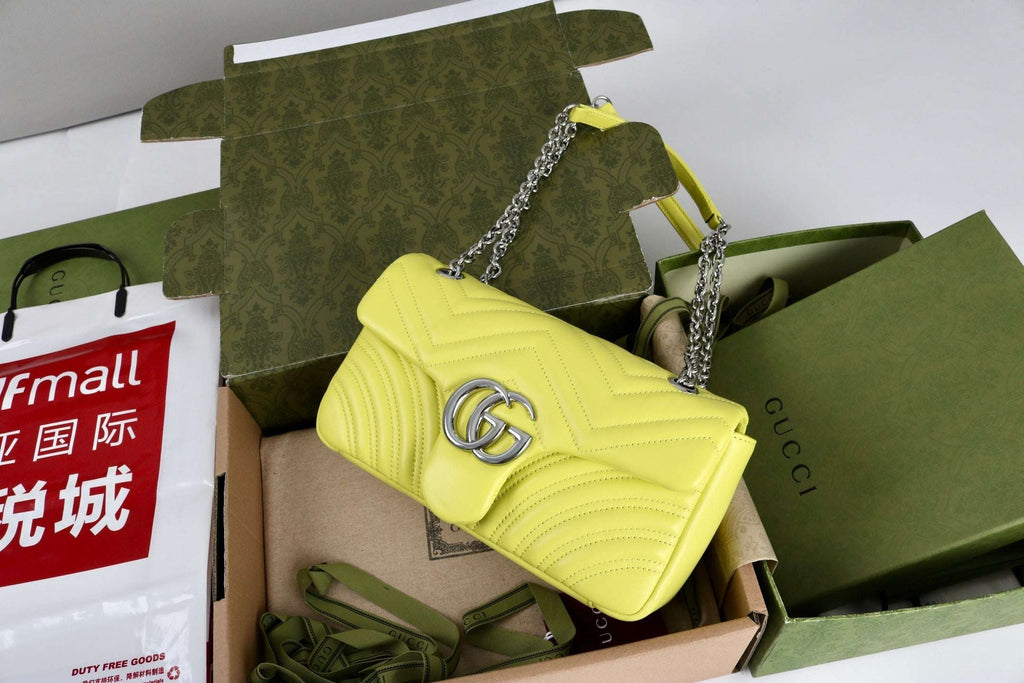 Gucci GG Marmont Shoulder Bag Yellow - Griserik