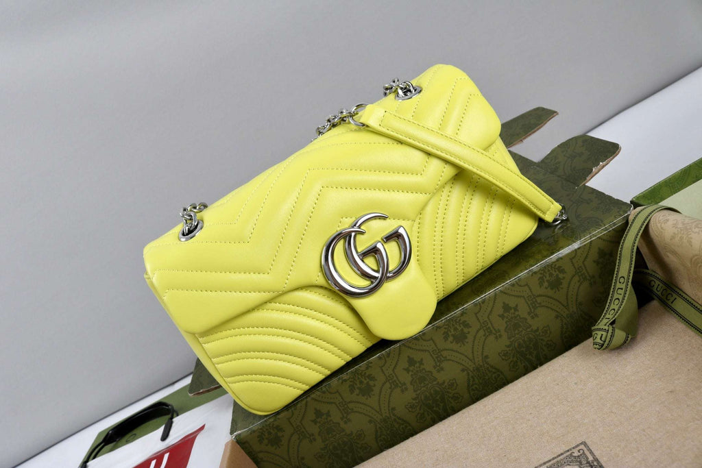 Gucci GG Marmont Shoulder Bag Yellow - Griserik